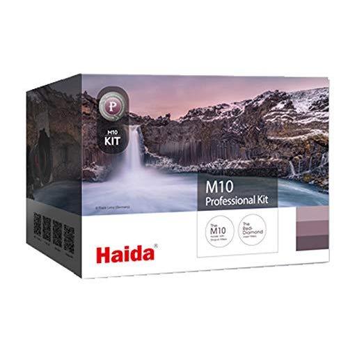 Haida レッドダイヤモンド M10 プロフェッショナル 5フィルター & ホルダーキット 100mm: CPL、ND64、ND1000、ミディアム