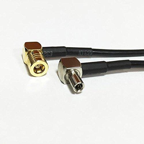 SMBメスジャック RAからTS9オス RA RF ピグテール ジャンパー RG174 ケーブル 20cm 8インチ