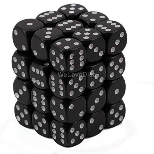 Dice Block with 36 d6 Opaque Dice Black w/white