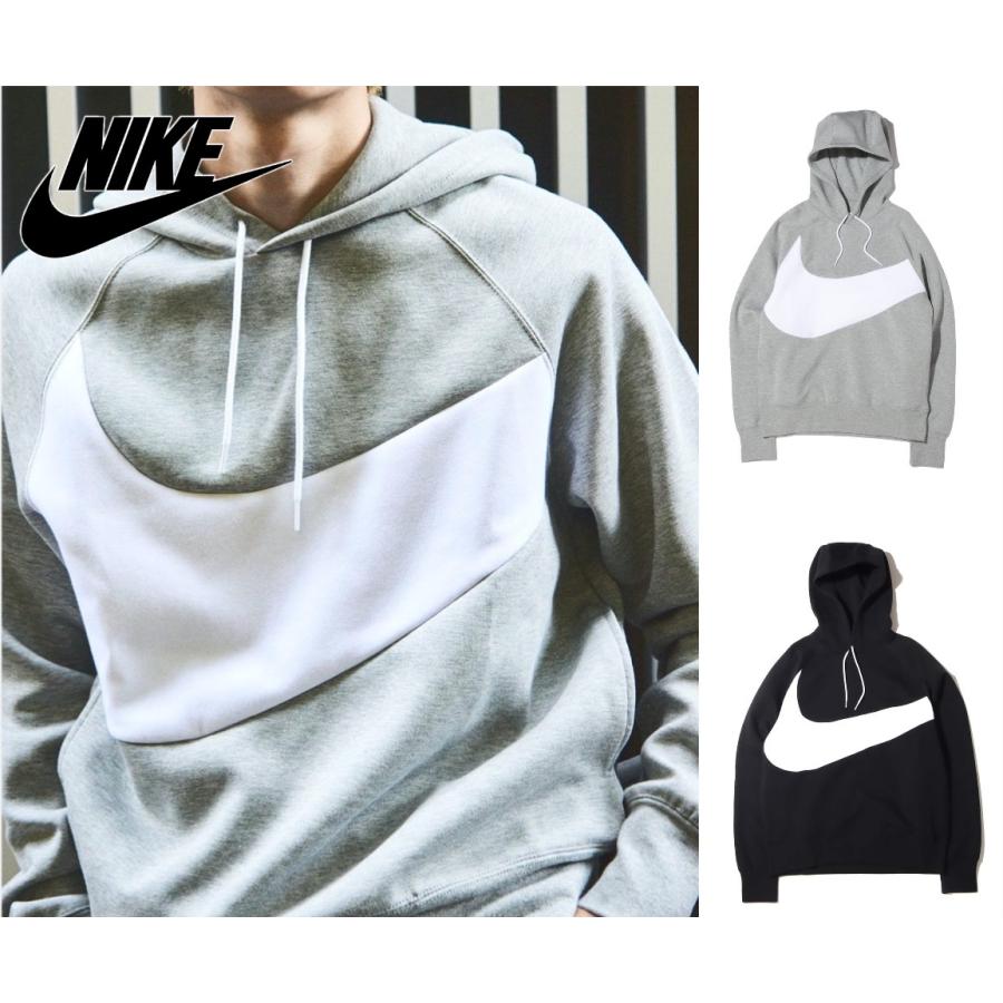 Nike ナイキ ビッグスウッシュ パーカー スウェット ブラック グレー ストリート カジュアル ジム トレーニング スポーツ 5sbv2tlha4 メンズファッション Pci Edu Pe