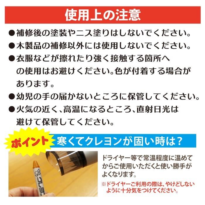 フローリング 傷 補修 キズ消しクレヨンミニ 3本組セット 床 家具 柱【メール便送料無料】 高森コーキ リペアの達人 |  | 09
