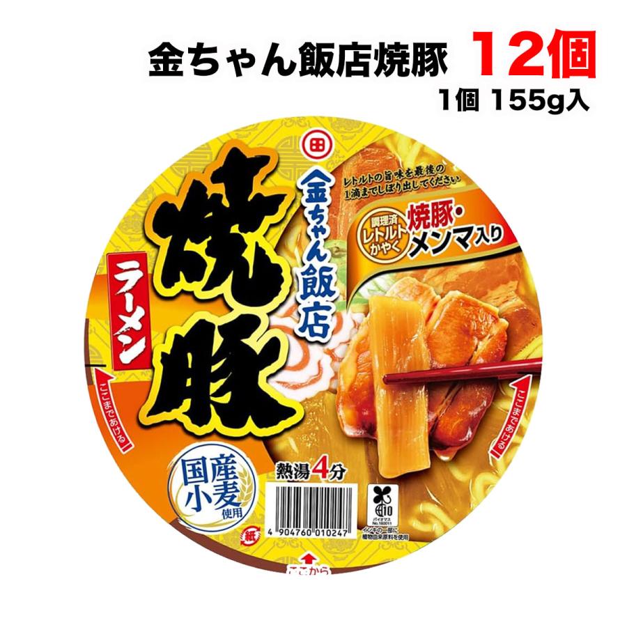 金ちゃん 飯店 焼豚 ラーメン 12個入 徳島製粉【徳島ご当地グルメ】【発送重量 5kg】codeB1