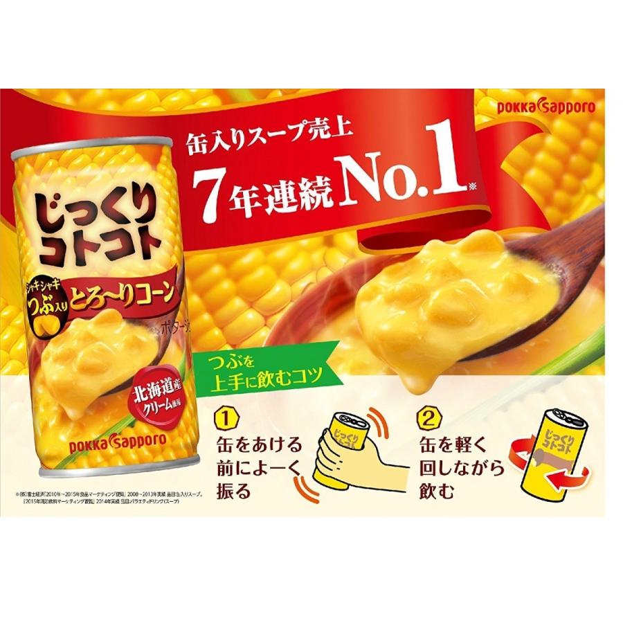じっくりコトコト コーンスープ ポッカサッポロ とろ〜りコーン 190g缶