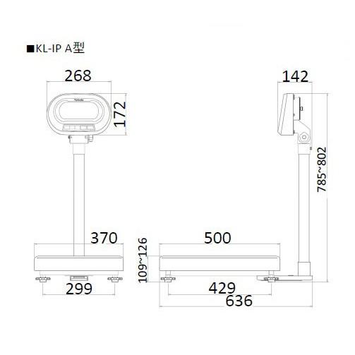 クボタ KL-IP-N60AH ひょう量60kg 10g単位 防水型デジタル台はかり 