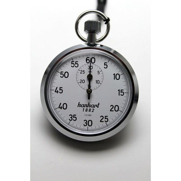 HANHART アナログストップウォッチ 1/5秒 30分計 単式7石 112-05T