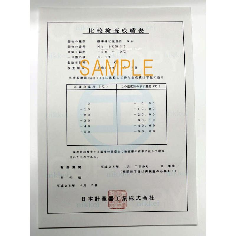 日本計量器工業 0〜50℃ No.1 棒状標準温度計30cm JC-1151 nikkei 日本計量器工業 0〜50℃ No.1 棒状標準温度計30cm JC-1151 nikkei