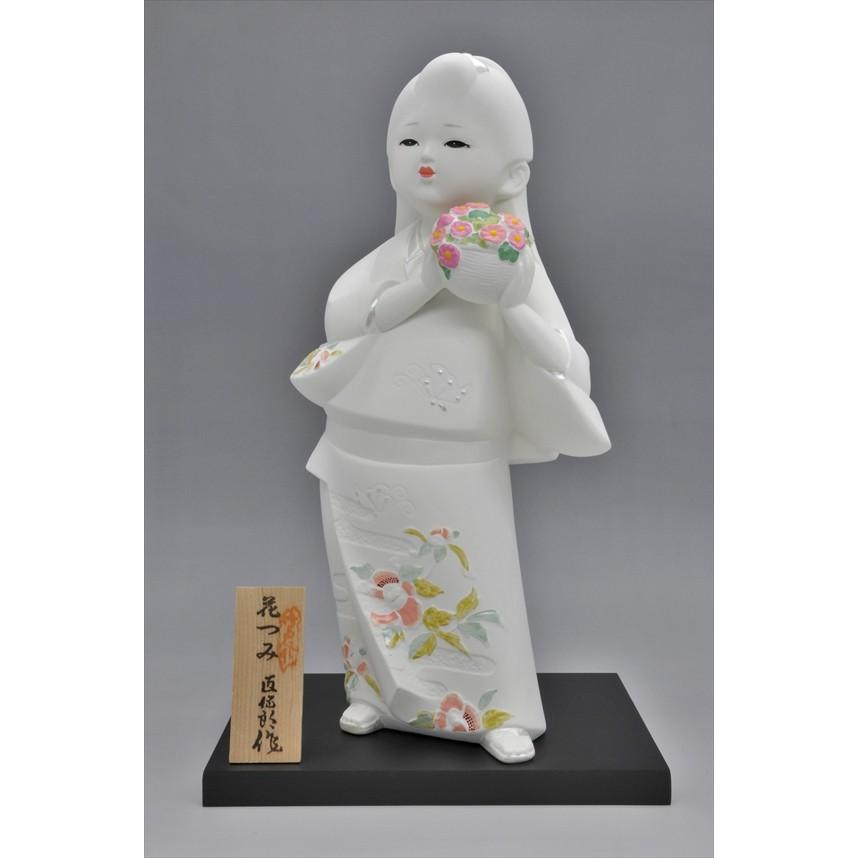 博多人形 【花つみ】 白い花の妖精みたいな人形 : 博多人形本舗 - 通販