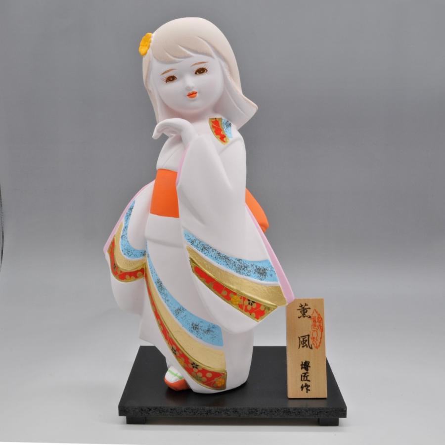伝統的博多人形歌舞伎鏡舞一義作約30cm 【公式通販】