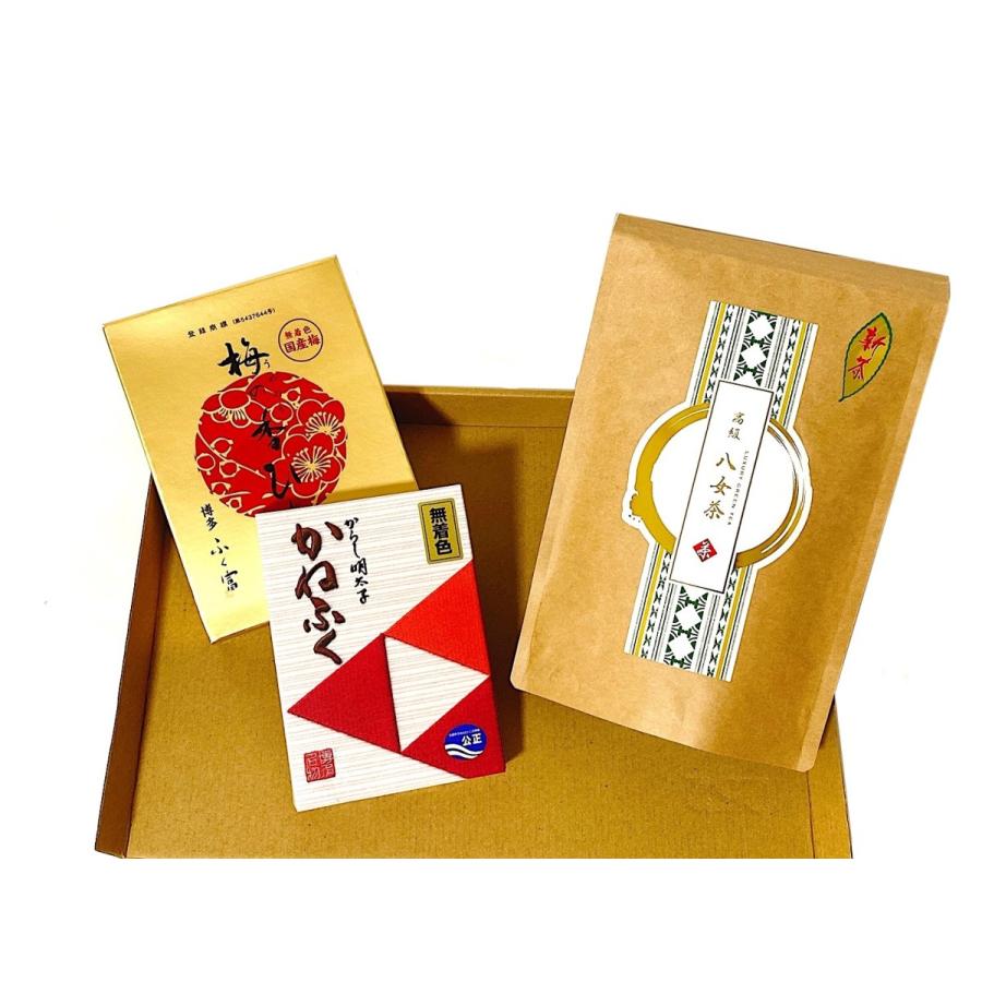 送料無料 かねふく 明太子 高級八女茶 梅の香ひじき 詰合せ Set 28 博多駅 長門屋ふるさと名産 通販 Yahoo ショッピング