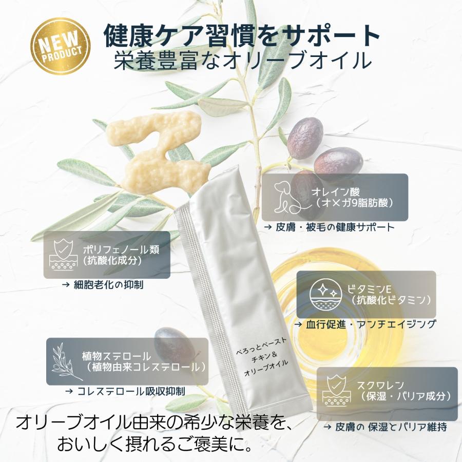 【 犬 ペースト 無添加 おやつ 】 ぺろっとペースト 国産 チキン ＆ オリーブオイル 16本入 トッピング 栄養補助 健康サポート 低脂質  保存料不使用 |  | 04