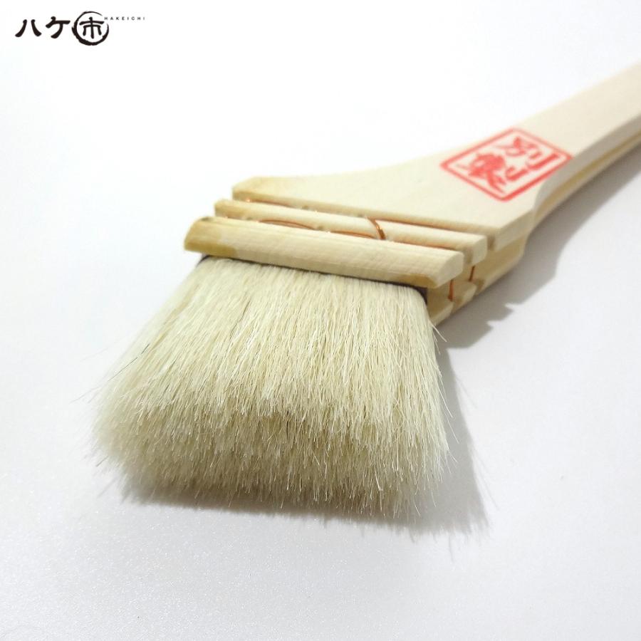 刷毛 ハケ ニス刷毛 白毛別製 40mm｜白山羊毛 先毛 油性 塗装用 : ハケ