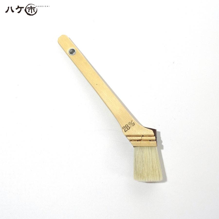 刷毛 ハケ市 白長毛無類 混毛(山羊毛+馬毛) 28mm 1本 120010｜塗装用