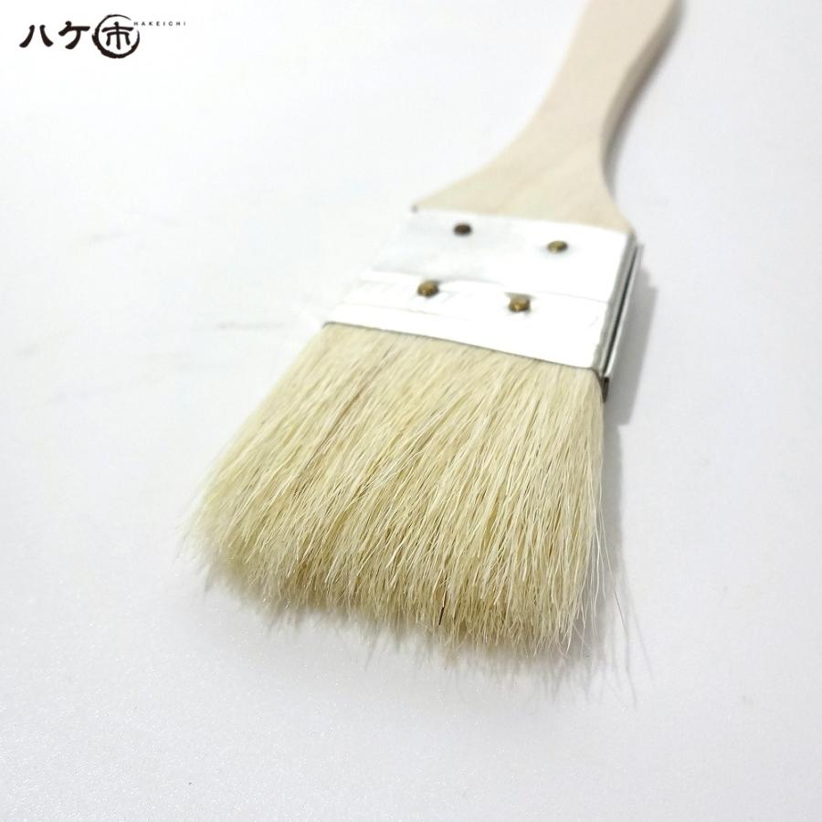 金巻ラック刷毛 白山羊毛 幅 35mm 600本セット｜薄平タイプ 木柄 ハケ 刷毛 塗装 ペンキ 工作 DIY プラモデル まとめ買い お得セットの画像