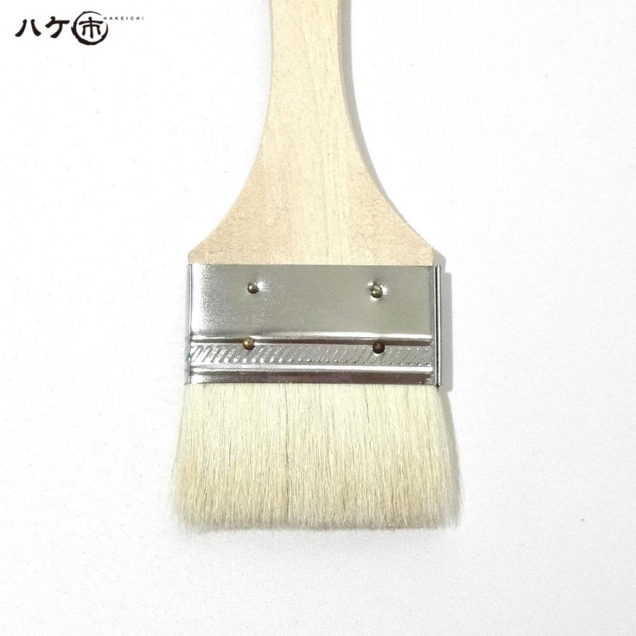 金巻ラック刷毛 白山羊毛 幅 55mm 600本セット｜薄平タイプ 木柄 ハケ 刷毛 塗装 ペンキ 工作 DIY プラモデル まとめ買い お得セットの画像