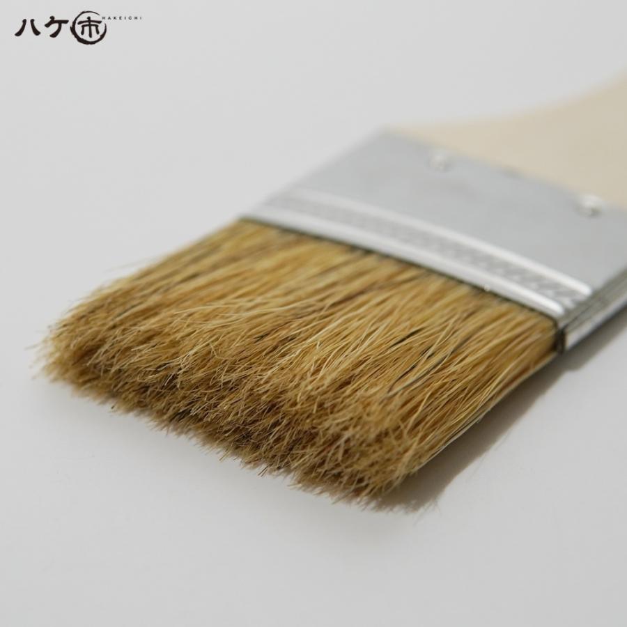 刷毛 金巻ラック刷毛 白豚毛 50mm 1本|ハケ市 ハケ 木柄 薄平高 刷毛 金巻ラック刷毛 白豚毛 50mm 1本|ハケ市 ハケ 木柄 薄平高