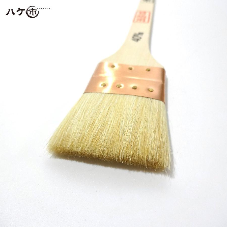 刷毛 目地刷毛 油性用 白山羊毛 上 厚口 40mm 1本 ｜ ハケ市 ハケ はけ