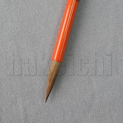 きくや筆本舗 書道筆 小筆 細筆 朱 (太さ 5mm×毛丈25mm) かため 半紙2