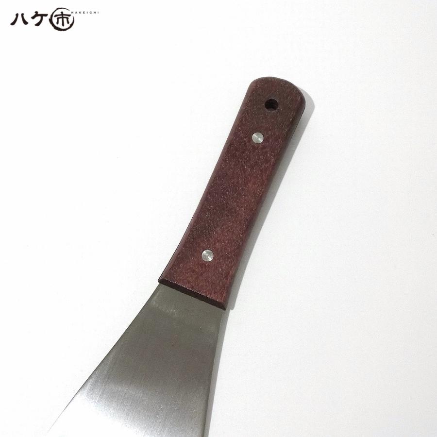 金ベラ ステンレス 木柄 イーグル印 直型 120mm 1個 550192｜内装 パテ