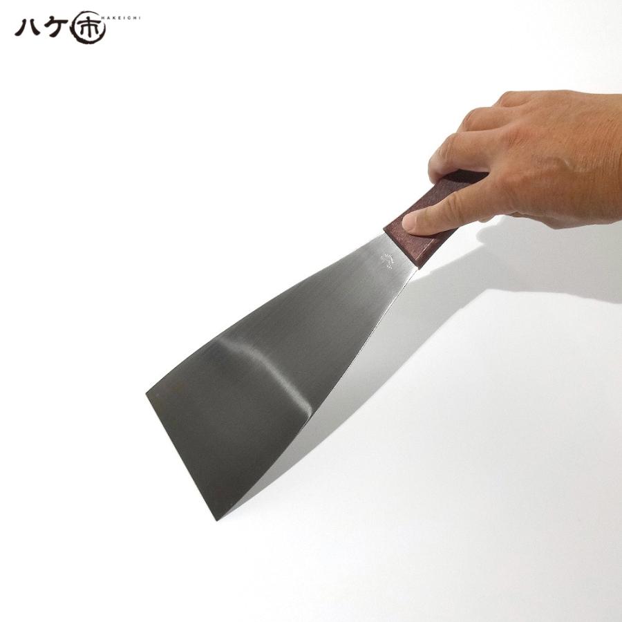 金ベラ ステンレス 木柄 イーグル印 直型 120mm 1個 550192｜内装 パテ