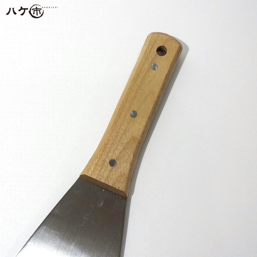金ベラ ステンレス 木柄 イーグル印 直型 150mm 1個 550193｜内装 パテ