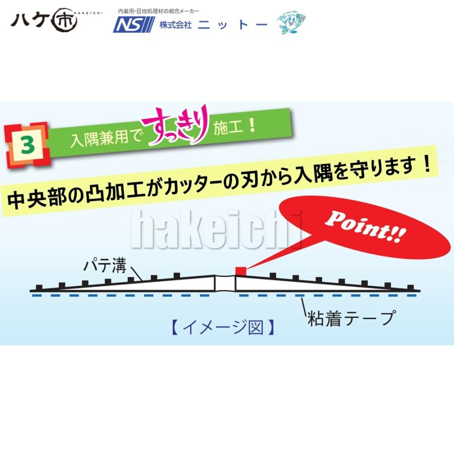 ニットー すっきりコーナー テープ 1巻 3列穴糊付 巾 53mm 厚み 0.6mm