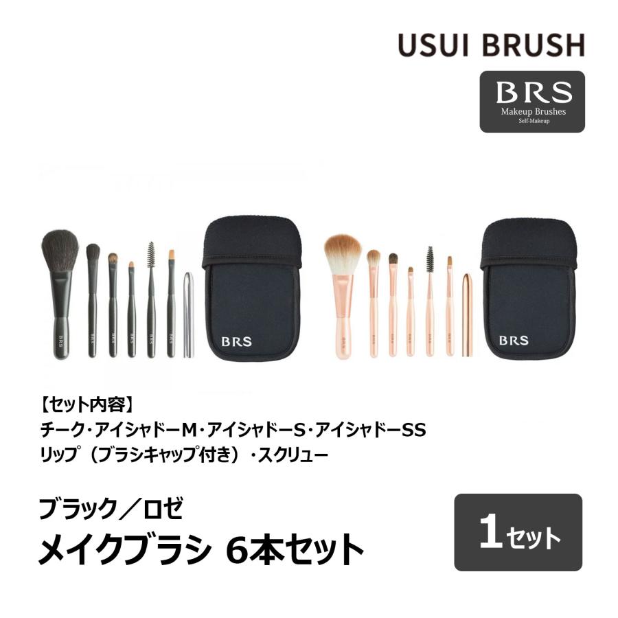 USUI BRUSH メイクブラシ BRS 6本セット チーク アイシャドー M S SS