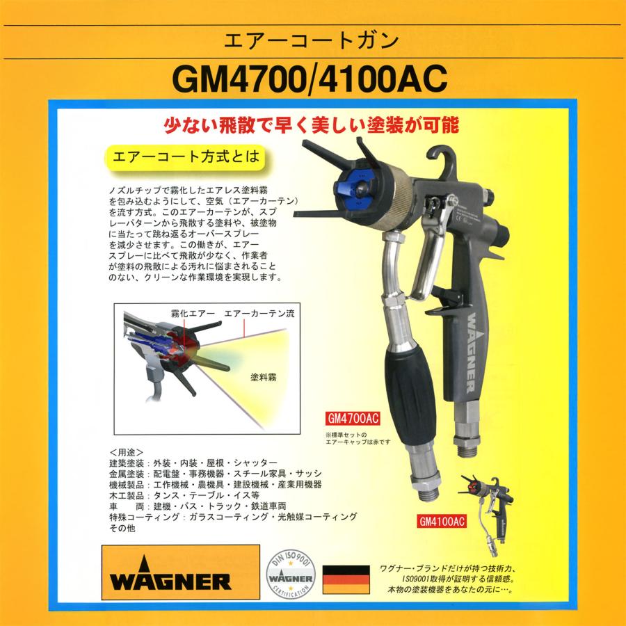 日本ワグナー エアーコートガン 超軽量 GM4700ACガン ロングフィルター 