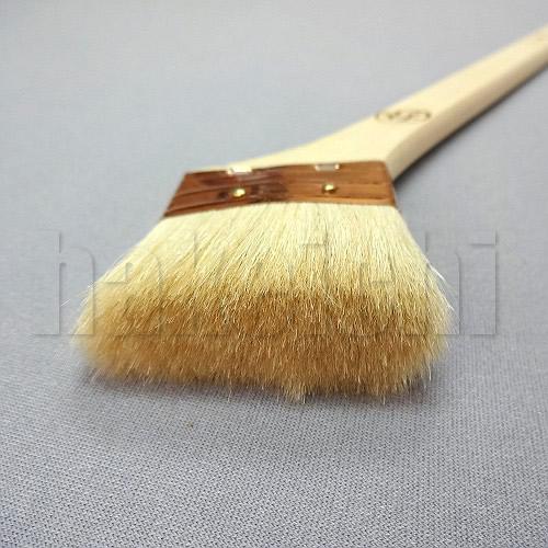 好川産業 刷毛 白山羊毛 銅巻 鉄人 長柄 20号 50mm 1本 ｜ マルヨシ