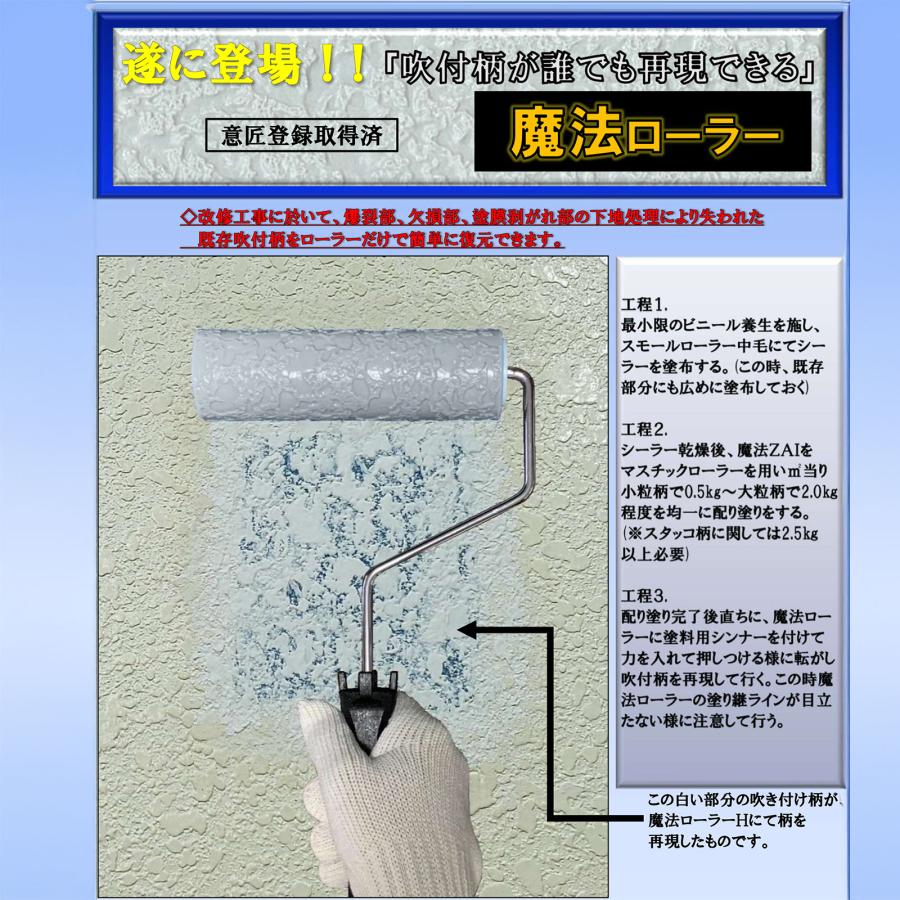 ヤグチ技工 魔法ローラー F 吹放し玉模様 4インチ F1-4 1本 カバーのみ コンプレッサー不要 DIY 改修工事_2