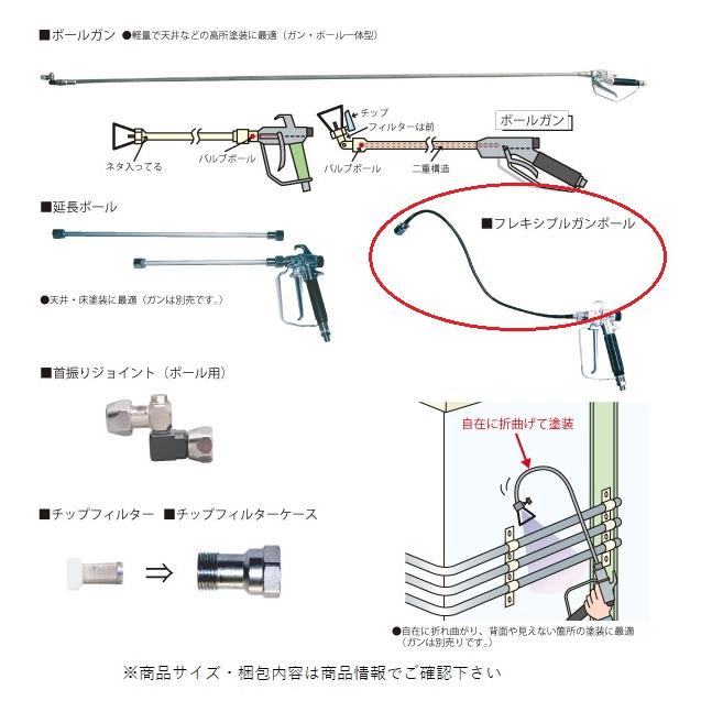SALE／37%OFF】 塗装用スプレーガン フレキシブルガンポール 0.5m