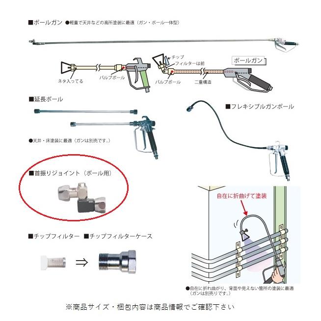 塗装用スプレーガン 首振り ジョイント ポール用 : はけ屋 - 通販
