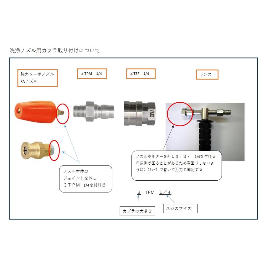 洗浄ノズル用カプラ□ 3TPM 1/4 : はけ屋 - 通販 - Yahoo!ショッピング
