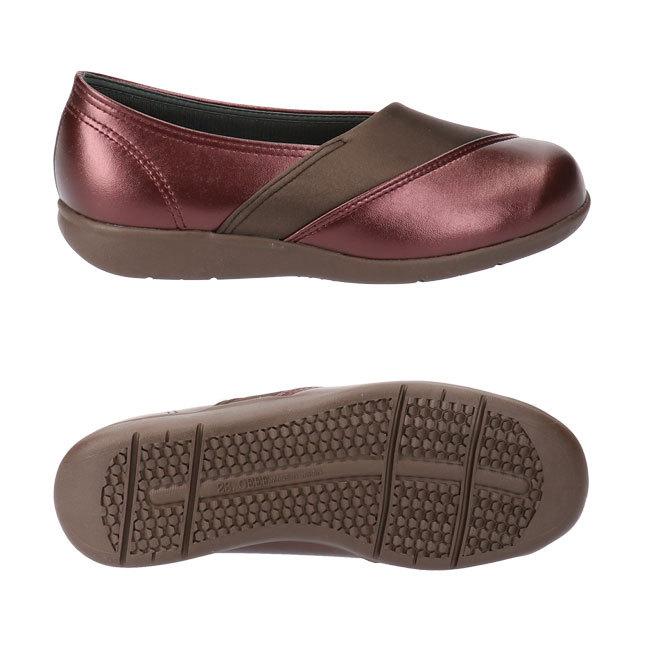 快歩主義 アサヒ L158 コンフォートシューズ レディース ワイン