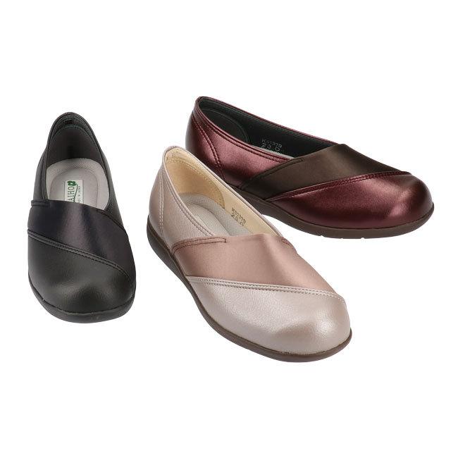快歩主義 アサヒ L158 コンフォートシューズ レディース ワイン