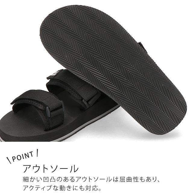 KRIFF MAYER（クリフメイヤー） ダブルベルト サンダル メンズ 黒 軽量