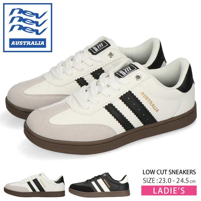 NEV SURF（ネブサーフ） スニーカー レディース 歩きやすい 軽量 黒 白