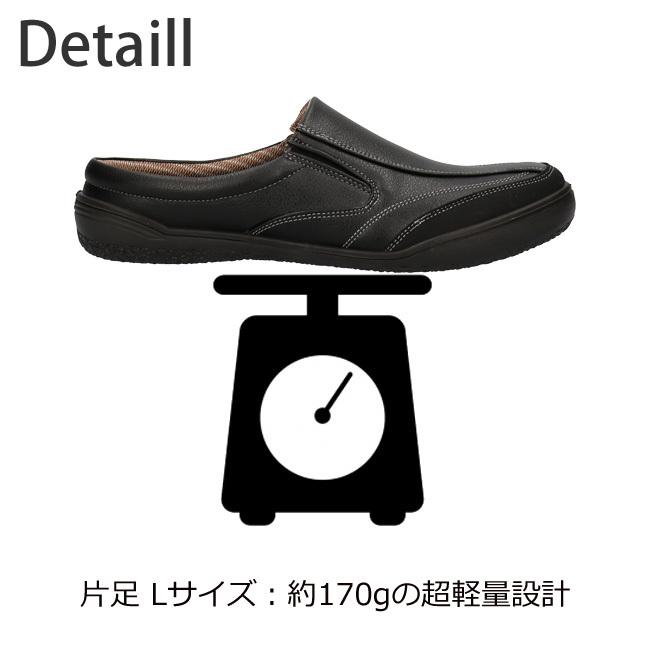 ウィルソン クロッグサンダル メンズ 黒 M L LL 2301 軽量 3E 幅広 おしゃれ 履きやすい 歩きやすい つっかけ オフィス サボ ヘップ シューズ 靴｜hakimonohiroba｜06