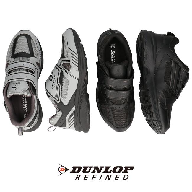 DUNLOP REFINED ダンロップ リファインド スニーカー メンズ 防水 黒