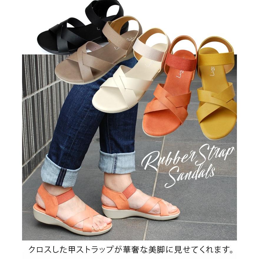 サンダル レディース 歩きやすい 疲れない 脱げない かかとあり かかと