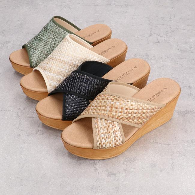 パルティエダボール サンダル ミュール レディース 厚底 ウェッジ