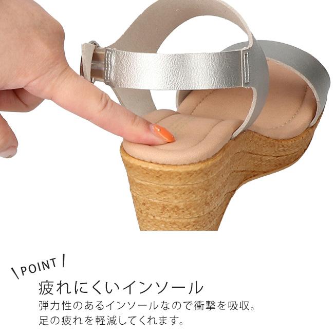 サンダル レディース ウェッジソール 歩きやすい 疲れない 痛くない