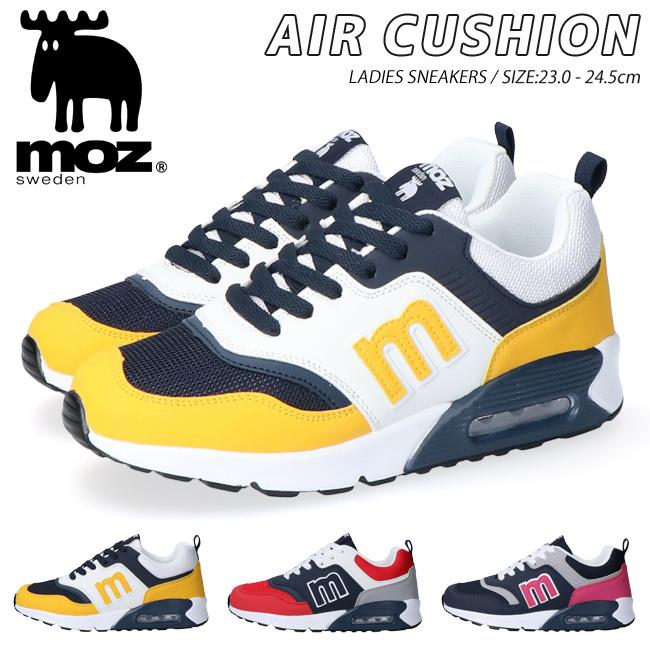 moz（モズ） スニーカー レディース 厚底 ローカット エアクッション