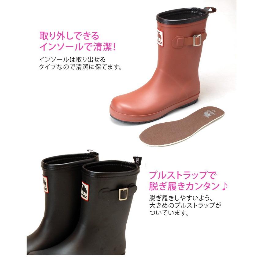 moz（モズ） レインブーツ レディース 完全防水 ラバーブーツ 8418