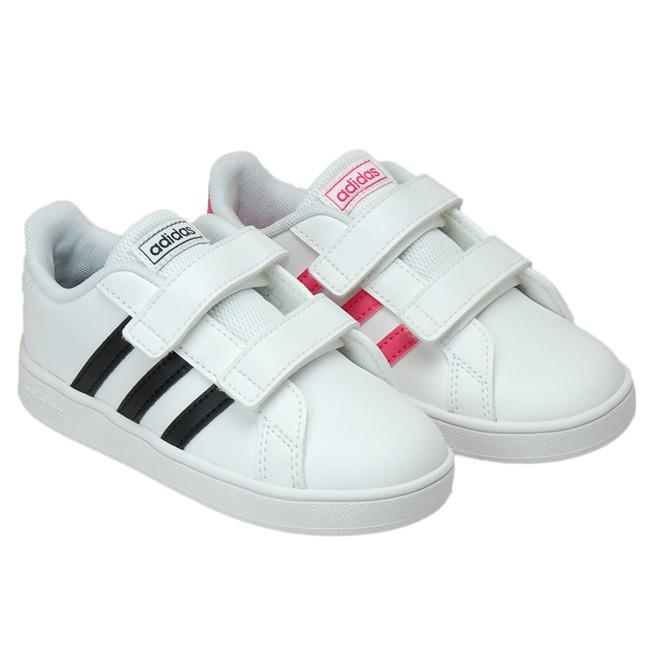 アディダス グランドコート I キッズスニーカー Ef0115 Ef0118 ホワイト 運動靴 白 ベルクロ マジックテープ キッズシューズ 19ss06 はきもの広場 Paypayモール店 通販 Paypayモール
