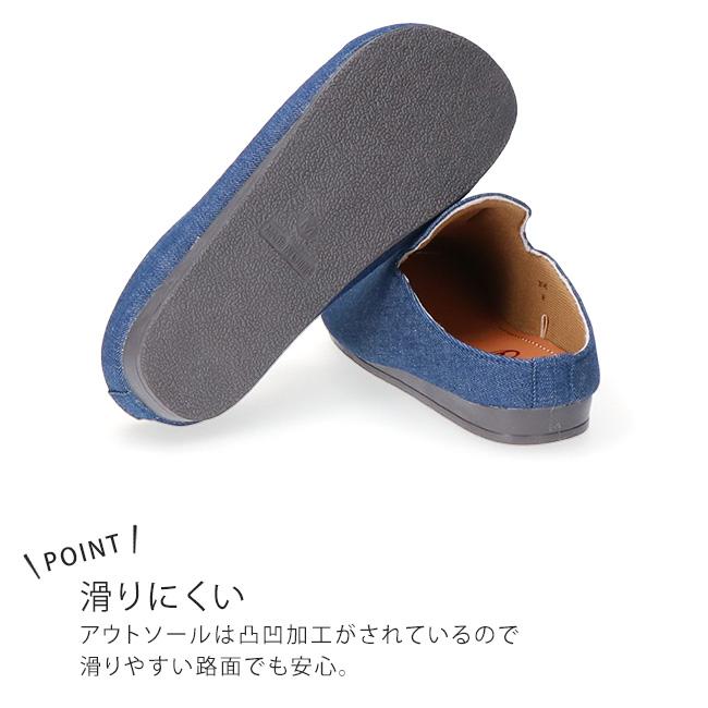 29cm◆希少！凸凹(でこぼこ)セミオーダー オープントゥサンダル 八角形ソール 岡山デニム サボサンダル レディース 歩きやすい 履きやすい 疲れない