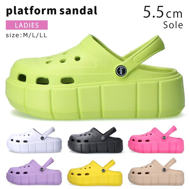 サボサンダル レディース 厚底 黒 白 おしゃれ かわいい クロッグ