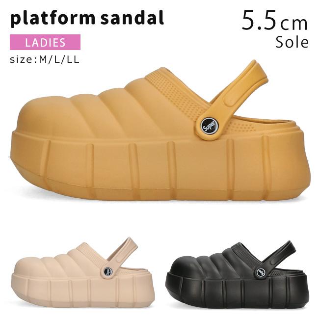 サボサンダル レディース 厚底 黒 おしゃれ かわいい クロッグサンダル