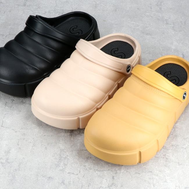 サボサンダル レディース 厚底 黒 おしゃれ かわいい クロッグサンダル