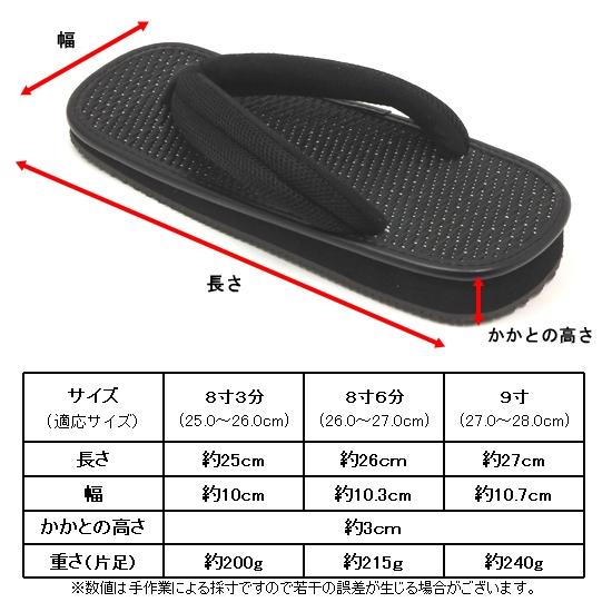 草履、下駄セットMサイズ 信貴 男性用 雪駄 草履 泥染め 黒たたみ メッシュ鼻緒 ゴム底 日本製