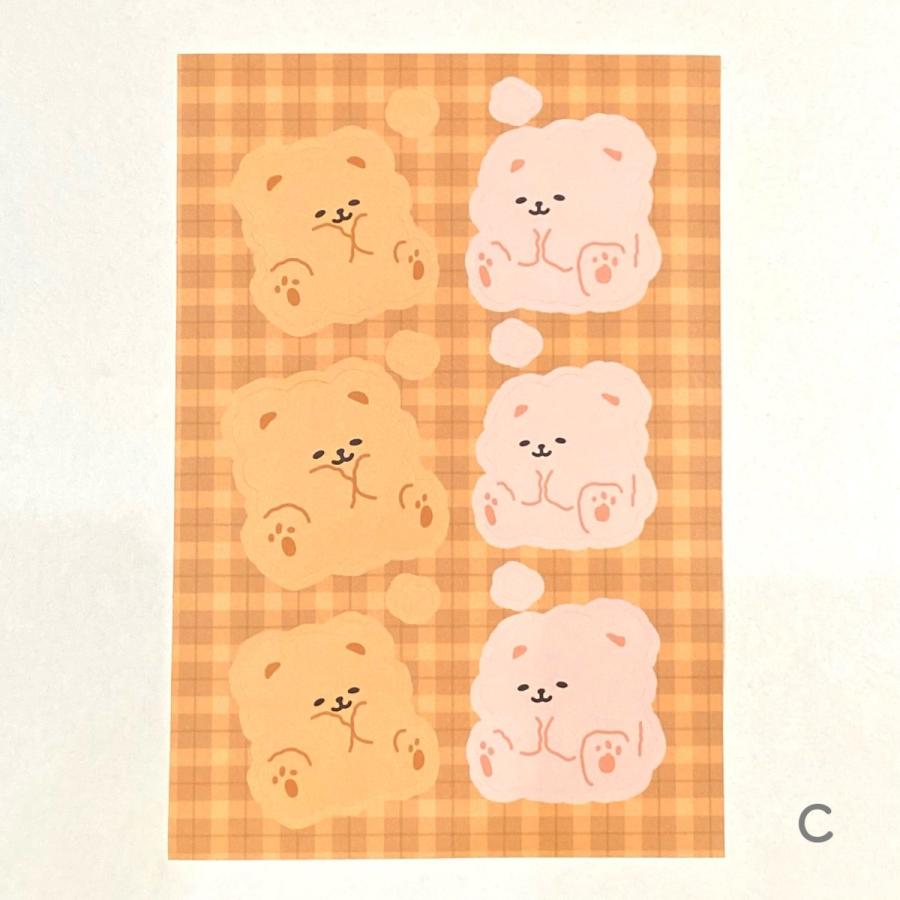 春早割 ステッカー シール 可愛い かわいい ミニ 小さい くま うさぎ 韓国 雑貨 デコ ゆる パステル シール 種類 B Www We Job Com